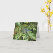 carte de voeux feuillage (Fleur jaune)