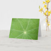 Carte de voeux Feuille de Nasturtium (Fleur jaune)