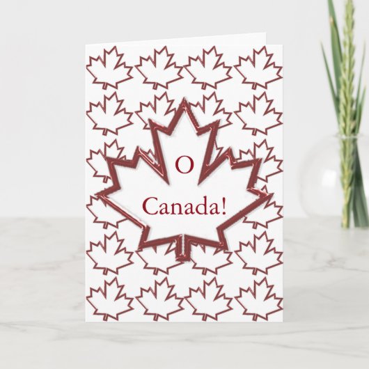 Carte de voeux Feuille d'érable canadienne (Devant)