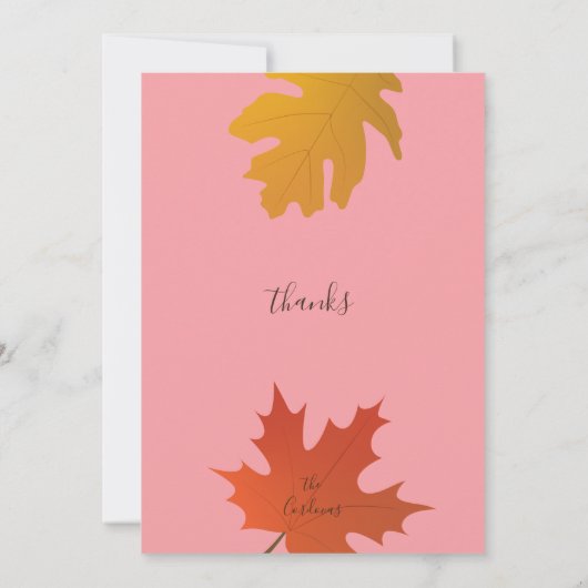Carte de voeux Feuille en chute (Dos)