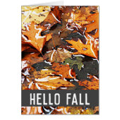 Carte de voeux Feuille Hello Fall Rainy (Devant)