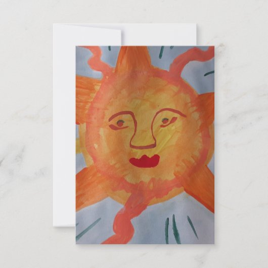 Carte de voeux Fiery Sun Flat (Devant)