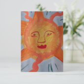 Carte de voeux Fiery Sun Flat (Debout devant)