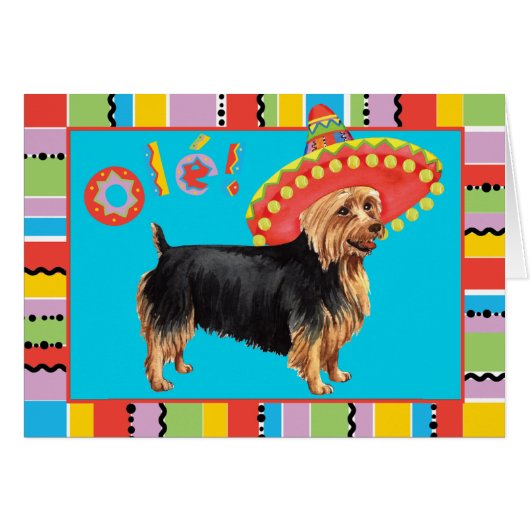 Carte de voeux Fiesta Australian Terrier (Devant horizontal)