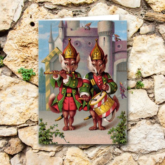 Carte de voeux Fife & Drum Foxes