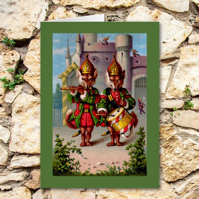 Carte de voeux Fife & Drum Foxes (Créateur téléchargé)