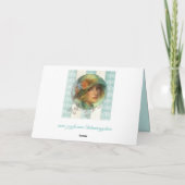 Carte de voeux fille des années 1920 (Dos)