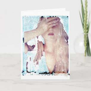 Carte de vœux fille transfert Polaroid à l'intérie