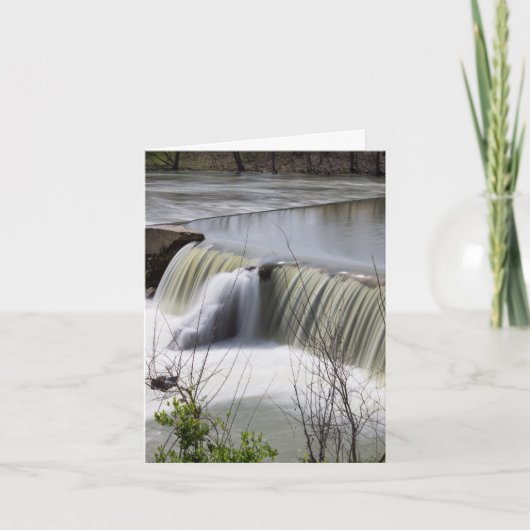 Carte de voeux Finley Dam Waterfall (Devant)