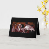 Carte de voeux Fire Dragon (Fleur jaune)