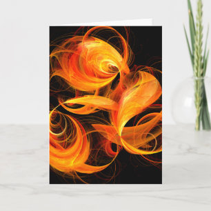 Carte de voeux Fireball Art Abstrait