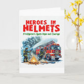 Carte de voeux Firefighter (Fleur jaune)