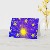 Carte de voeux Firework (Fleur jaune)
