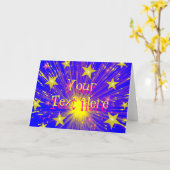 Carte de voeux Firework 'Your Text' (Fleur jaune)