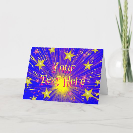 Carte de voeux Firework 'Your Text' (Devant)