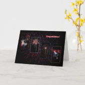Carte de voeux Fireworks (Fleur jaune)