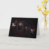 Carte de voeux Fireworks (Fleur jaune)