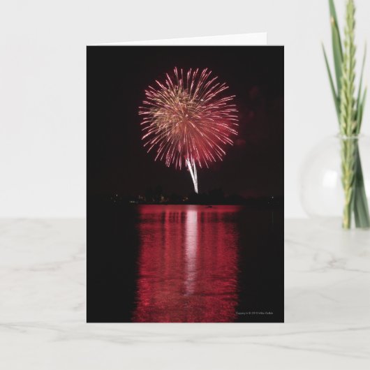 Carte de voeux Fireworks 7 personnalisable vierge (Devant)