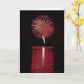 Carte de voeux Fireworks 7 personnalisable vierge (Fleur jaune)