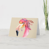 Carte de voeux Flamant rose Boho Fiona (Devant)
