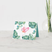 Carte de voeux Flamant rose rose tropical (Devant)
