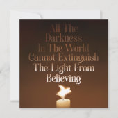 Carte de voeux Flat Chandelle Flame Pig Flat (Devant)