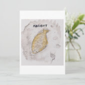 Carte de vœux flétan (Debout devant)