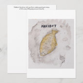 Carte de vœux flétan (Devant / Derrière)