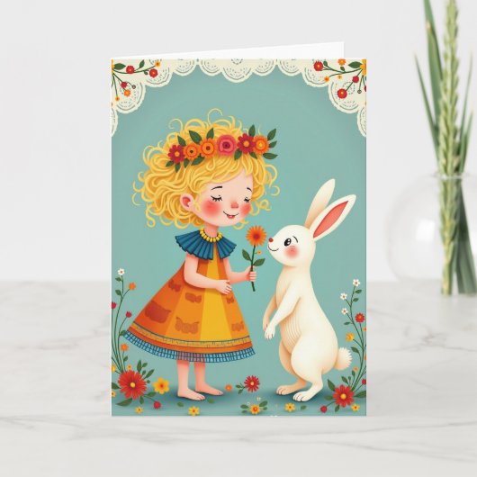 Carte de vœux Fleur Ami (Devant)