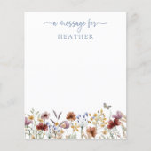 Carte de vœux Fleur bleue sauvage (Devant)