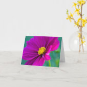Carte de vœux fleur de Cosmos violette (Fleur jaune)
