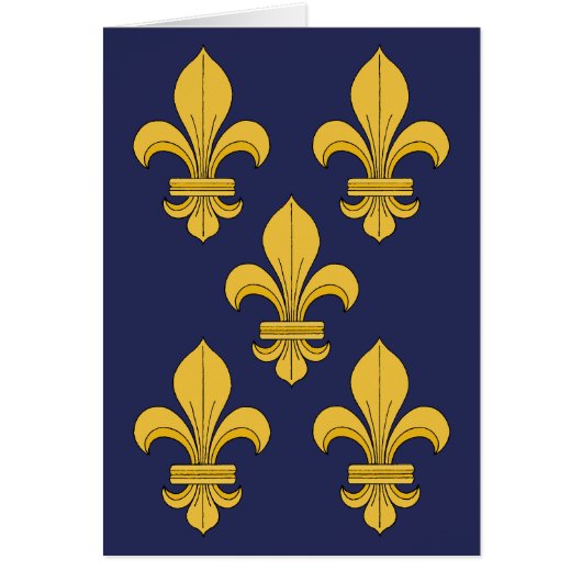 Carte de voeux Fleur-de-lis (Devant)