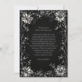 Carte de voeux Fleur de Noël Argent (Dos)