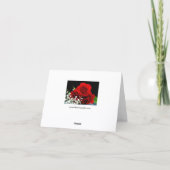 Carte de vœux fleur de rose rouge (Dos)