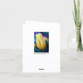 Carte de vœux fleur de tulipe jaune (Dos)