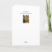 Carte de vœux - Fleur d'hellébore rose (Dos)