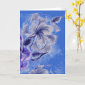 Carte de voeux Fleur Encre (Fleur jaune)