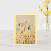 Carte de vœux fleur sauvage (Fleur jaune)