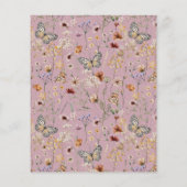 Carte de vœux Fleur sauvage rose (Dos)