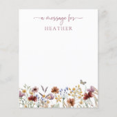 Carte de vœux Fleur sauvage rose (Devant)