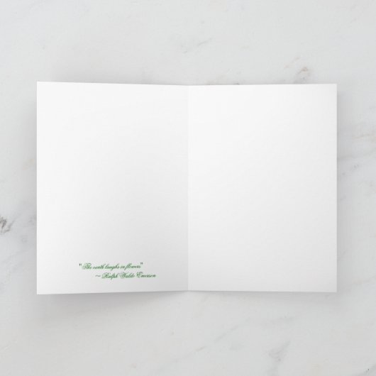 Carte de voeux fleurie (Intérieur)