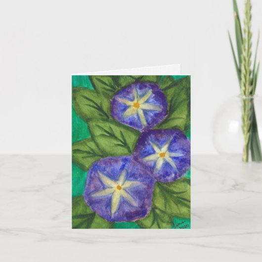 Carte de vœux "Fleurs Bleues" (Devant)