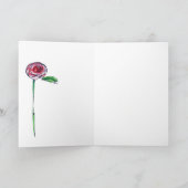 Carte de voeux Fleurs d'aquarelle Fête des Mères (Intérieur)