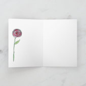 Carte de voeux Fleurs d'aquarelle Fête des Mères (Intérieur)