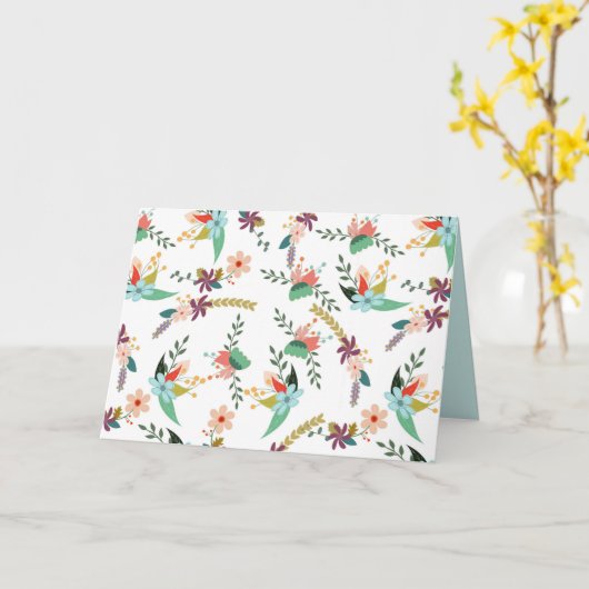 carte de voeux fleurs de printemps (Fleur jaune)