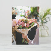 Carte de voeux Fleurs fraîches (Debout devant)