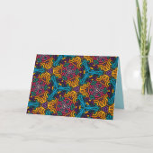 Carte de voeux fleurs Kaleidoscope (Devant)