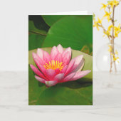 Carte de voeux, "FLEURS LOTUS ROSES" (Fleur jaune)