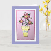 Carte de voeux Fleurs Qualisées (Fleur jaune)