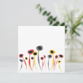 Carte de voeux Fleurs Rétro (Debout devant)